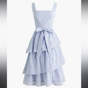 J. Crew Factory Light Blue Tiered Dress